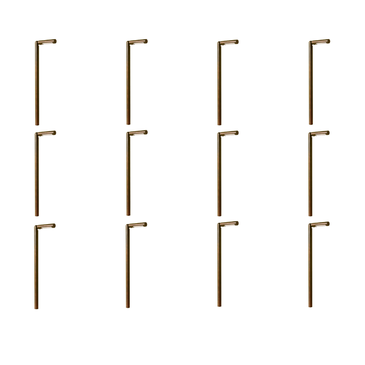 PLB16 4x/8x/12x Package Adjustable Lamp Ready Brass Round L-Shaped Low Voltage Pathway Light 3W 3000K