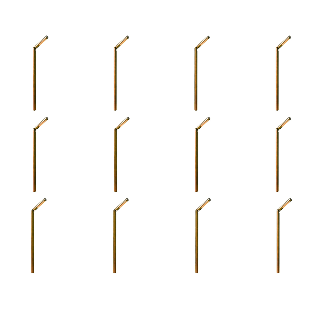 PLB16 4x/8x/12x Package Adjustable Lamp Ready Brass Round L-Shaped Low Voltage Pathway Light 3W 3000K