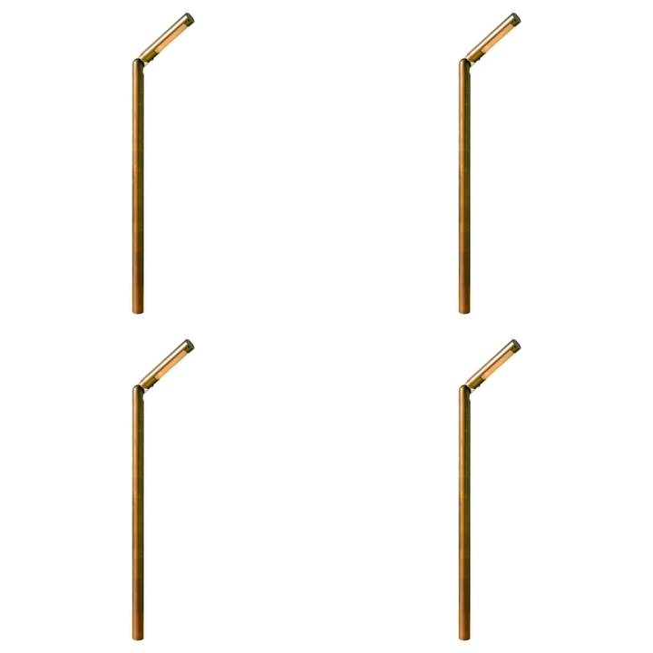 PLB16 4x/8x/12x Package Adjustable Lamp Ready Brass Round L-Shaped Low Voltage Pathway Light 3W 3000K