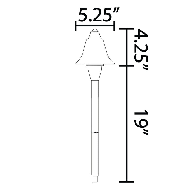 PLB17 Cast Brass LED Bell Shaped Lamp Ready Low Voltage Pathway Outdoor Landscape Lighting Fixture