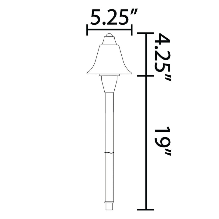 PLB17 4x/8x/12x Package  Cast Brass LED Bell Shaped Lamp Ready Low Voltage Pathway Outdoor Landscape Lighting Fixture 5W 3000K Bulb