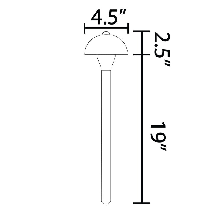 PLB18 4x/8x/12x Package Brass LED Mini Globe Lamp Ready Low Voltage Pathway Outdoor Landscape Lighting Fixture 5W 3000K Bulb