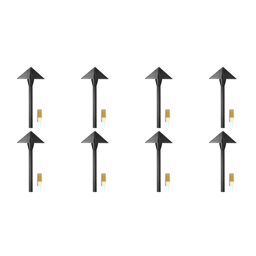 PLB19 4x/8x/12x Package Brass LED Low Voltage Pathway Outdoor Lighting Landscape Fixture 5W 3000K Bulb