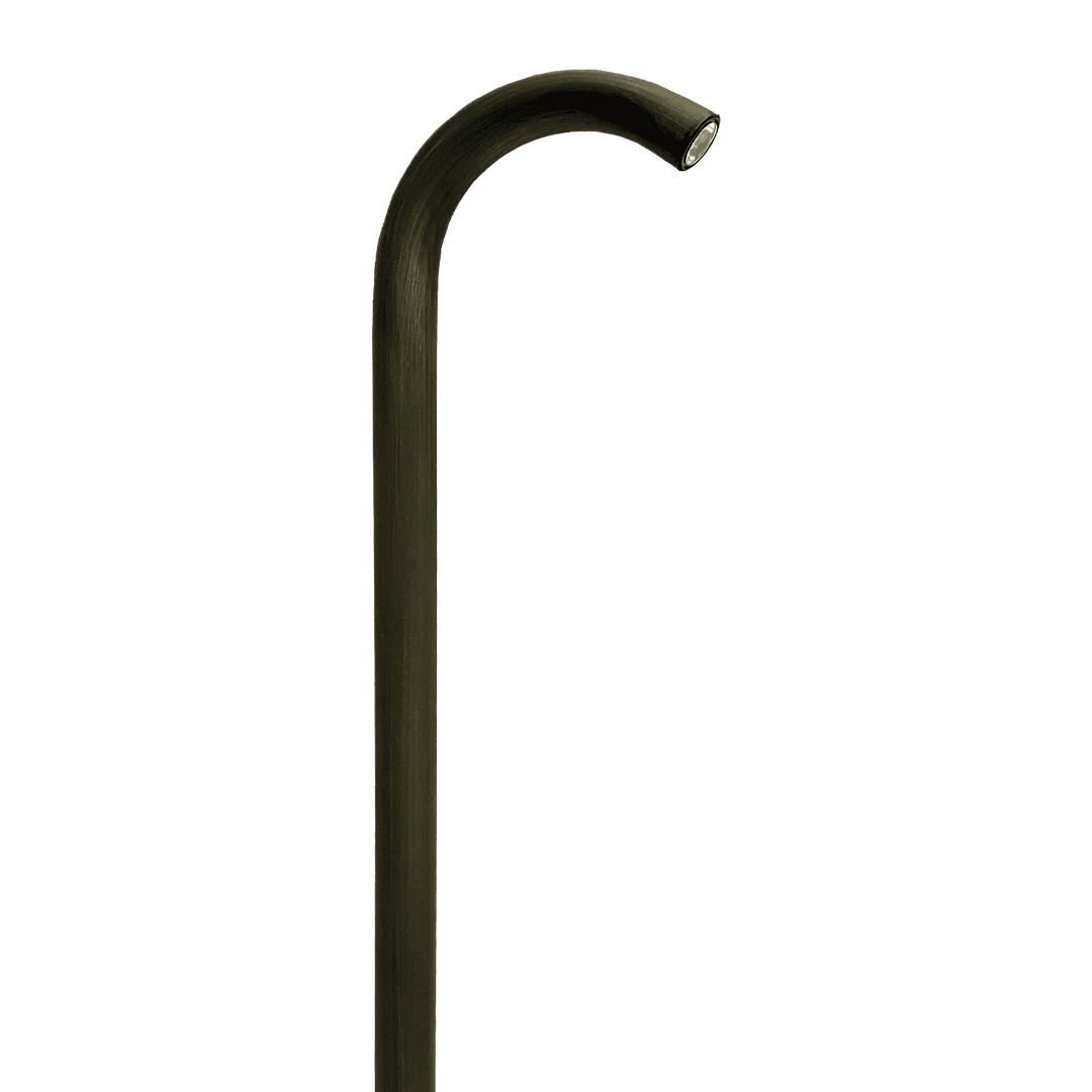 PLB21 Cast Brass 3W LED Cane Style Curved Low Voltage Pathway Light