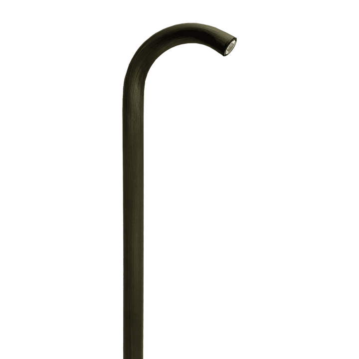 PLB21 Cast Brass 3W LED Cane Style Curved Low Voltage Pathway Light