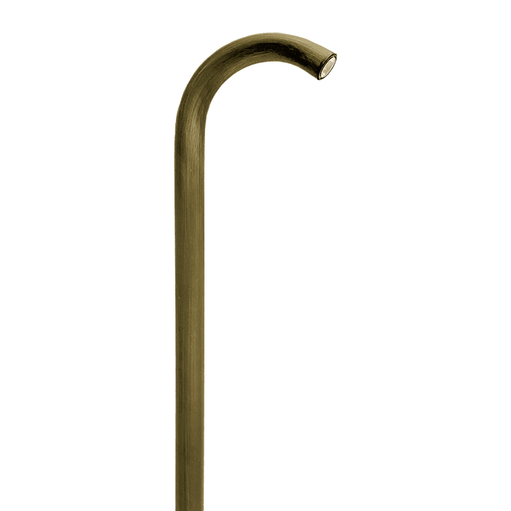 PLB21 Cast Brass 3W LED Cane Style Curved Low Voltage Pathway Light