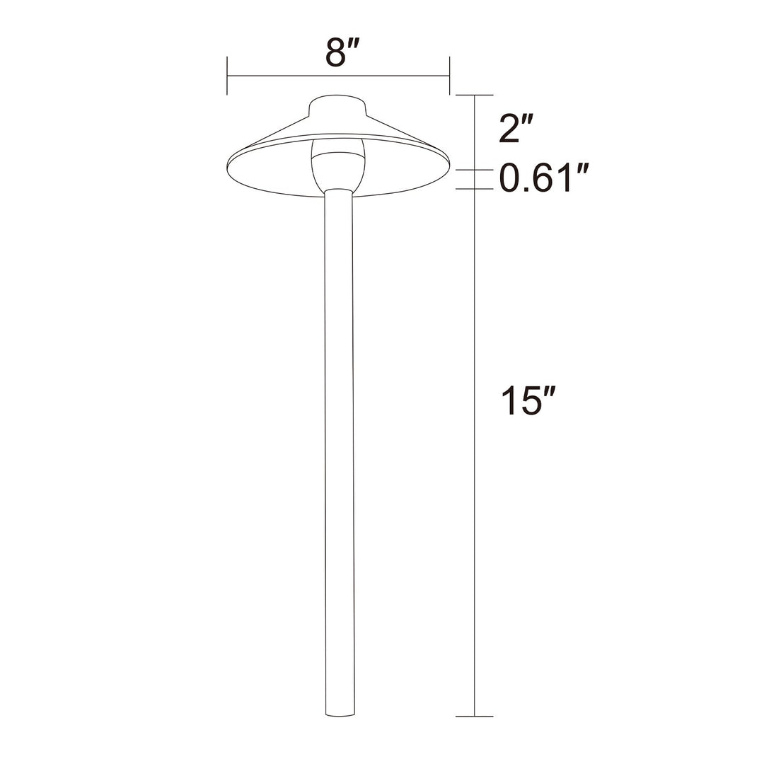 RPL8902 x12 Package Outdoor Garden Pathway Light | Low Voltage Brass Path Light