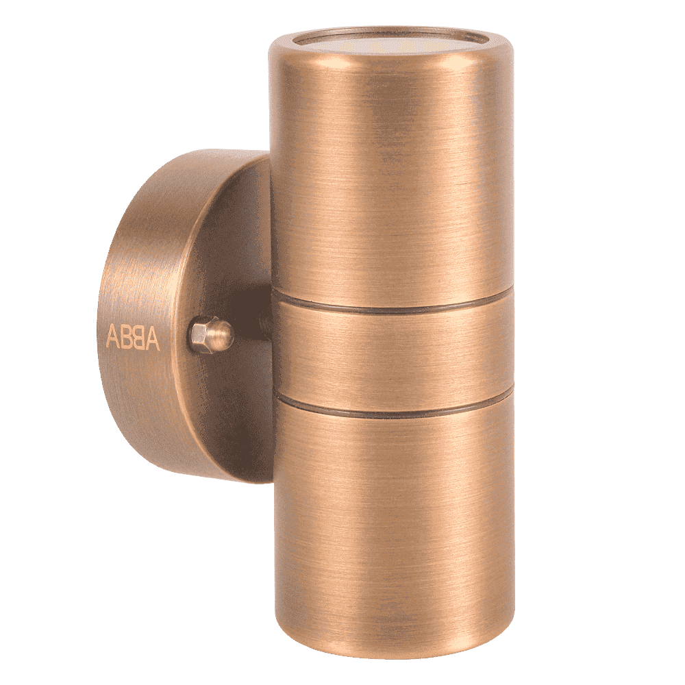 SCB05 LED Cylinder Up Down Light 2 Directional Brass Sconce Lighting - Kings Outdoor Lighting