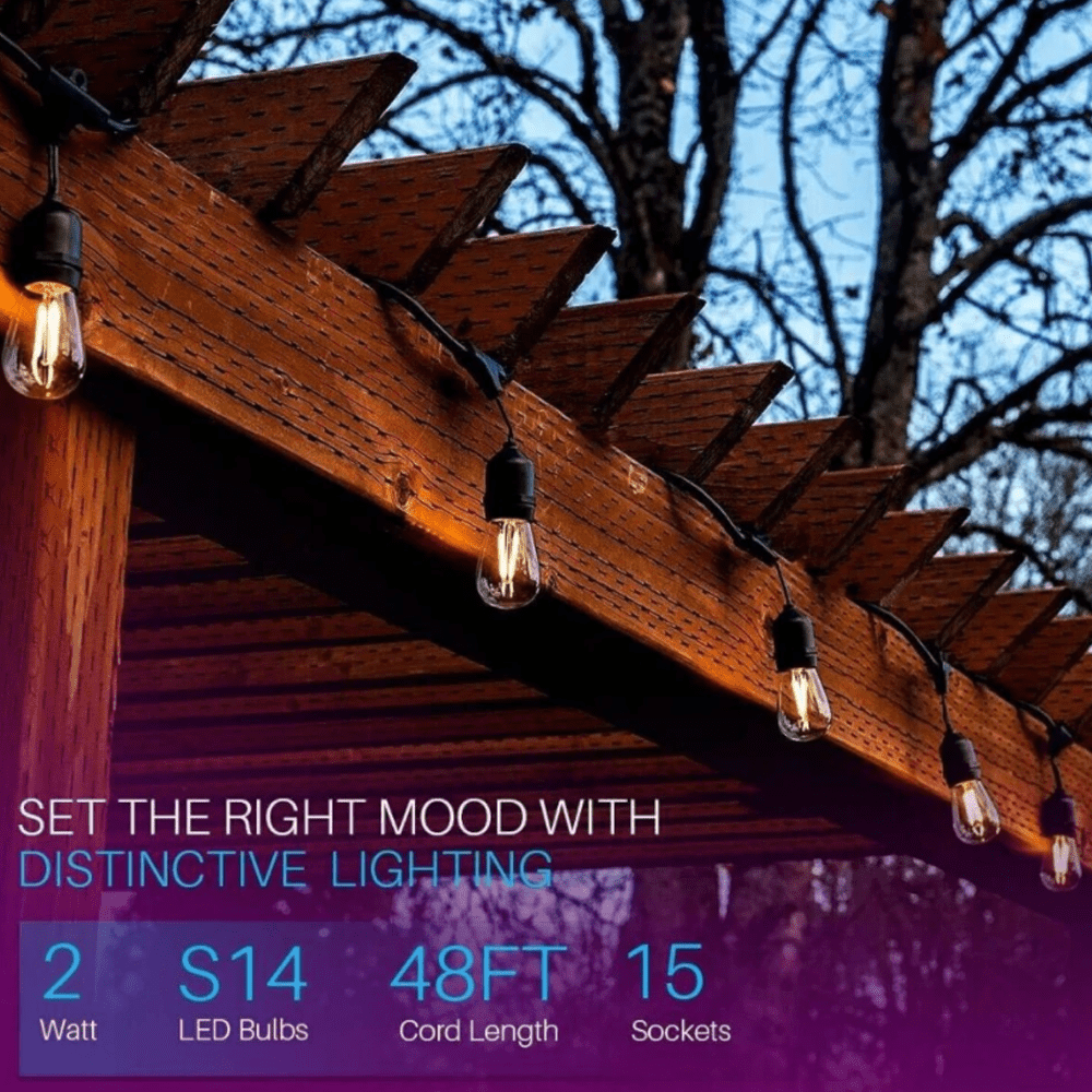 Abba Lighting USA SL101 LED Low Voltage Bistro Outdoor String Lights