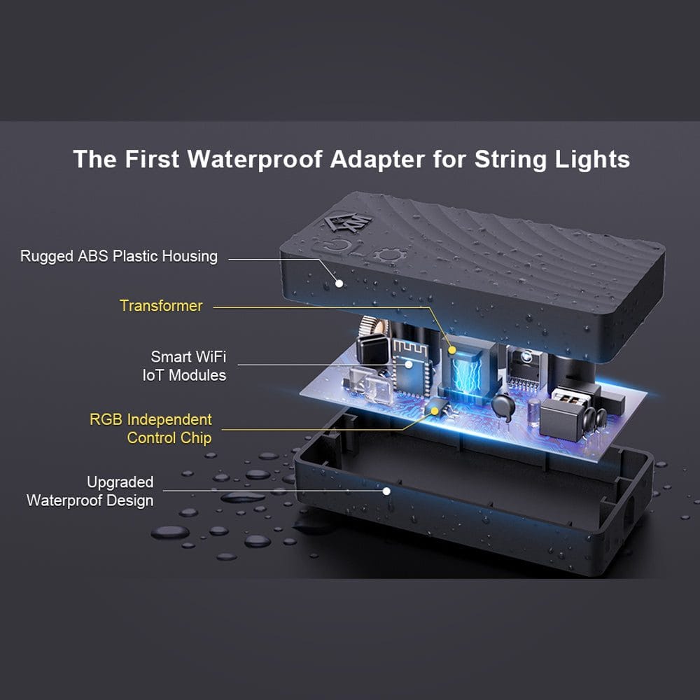 SLR100 LED RGBW Smart Bistro String Lights Color Changing Outdoor Weatherproof 12V Edison Bulbs - Sun Bright Lighting
