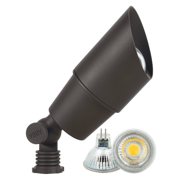 SPB01 4x/8x/12x Package Low Voltage Directional Spot Light Outdoor Landscape Lightingwith 5W 3000K Bulb