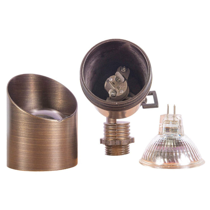 SPB01 Cast Brass Spot Light | Lamp Ready Low Voltage Landscape Light - Sun Bright Lighting