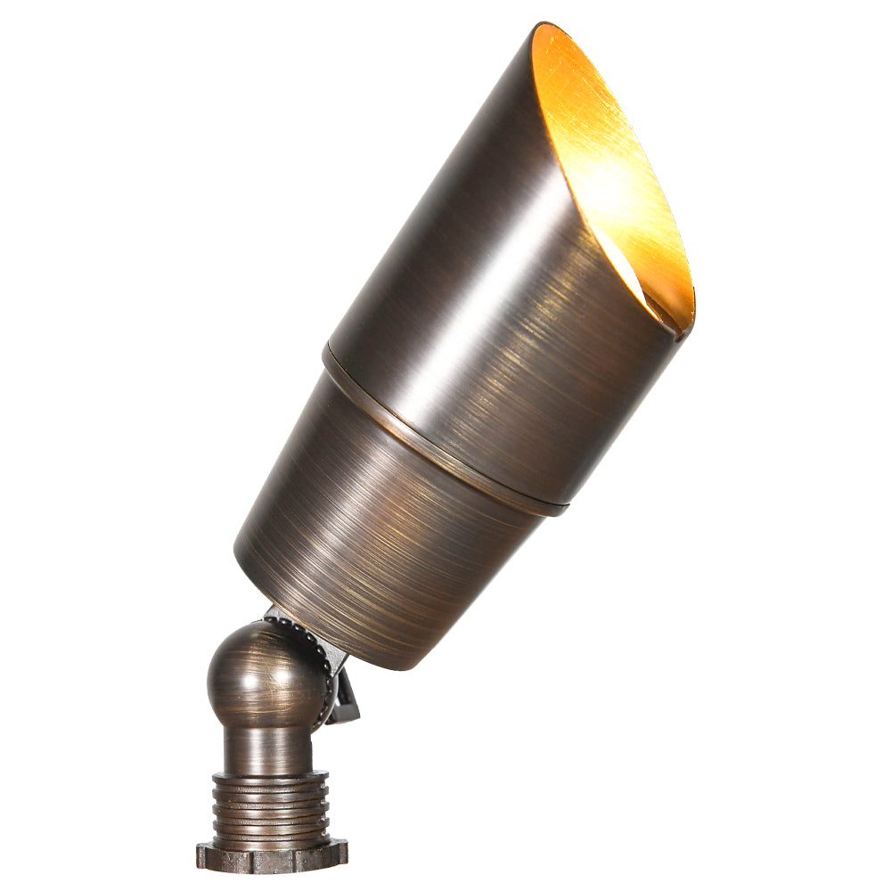 SPB01 Cast Brass Spot Light | Lamp Ready Low Voltage Landscape Light - Sun Bright Lighting