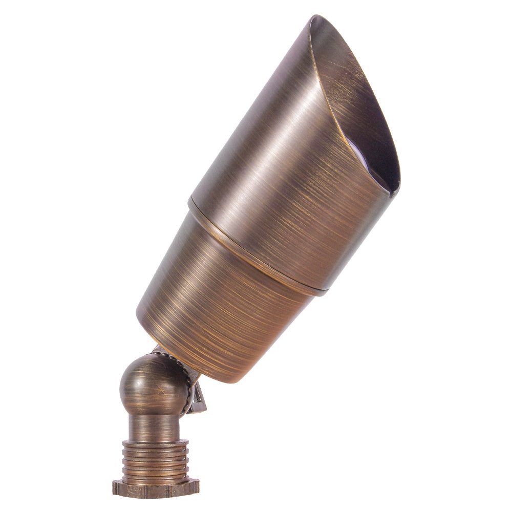 SPB01 Cast Brass Spot Light | Lamp Ready Low Voltage Landscape Light - Sun Bright Lighting