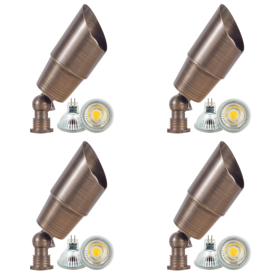 SPB01 4x/8x/12x Package Low Voltage Directional Spot Light Outdoor Landscape Lightingwith 5W 3000K Bulb