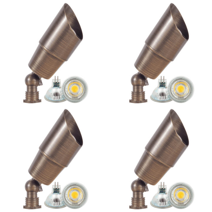 SPB01 4x/8x/12x Package Low Voltage Directional Spot Light Outdoor Landscape Lightingwith 5W 3000K Bulb