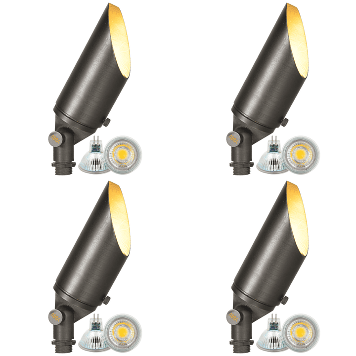 SPB04 4x/8x/12x Package Adjustable Low Voltage LED Bullet Landscape Spotlight Outdoor Lighting 5W 3000K