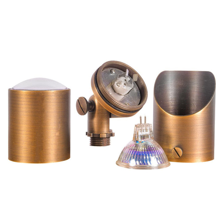 SPB05 Cast Brass Spot Light | Lamp Ready Low Voltage Landscape Light - Sun Bright Lighting