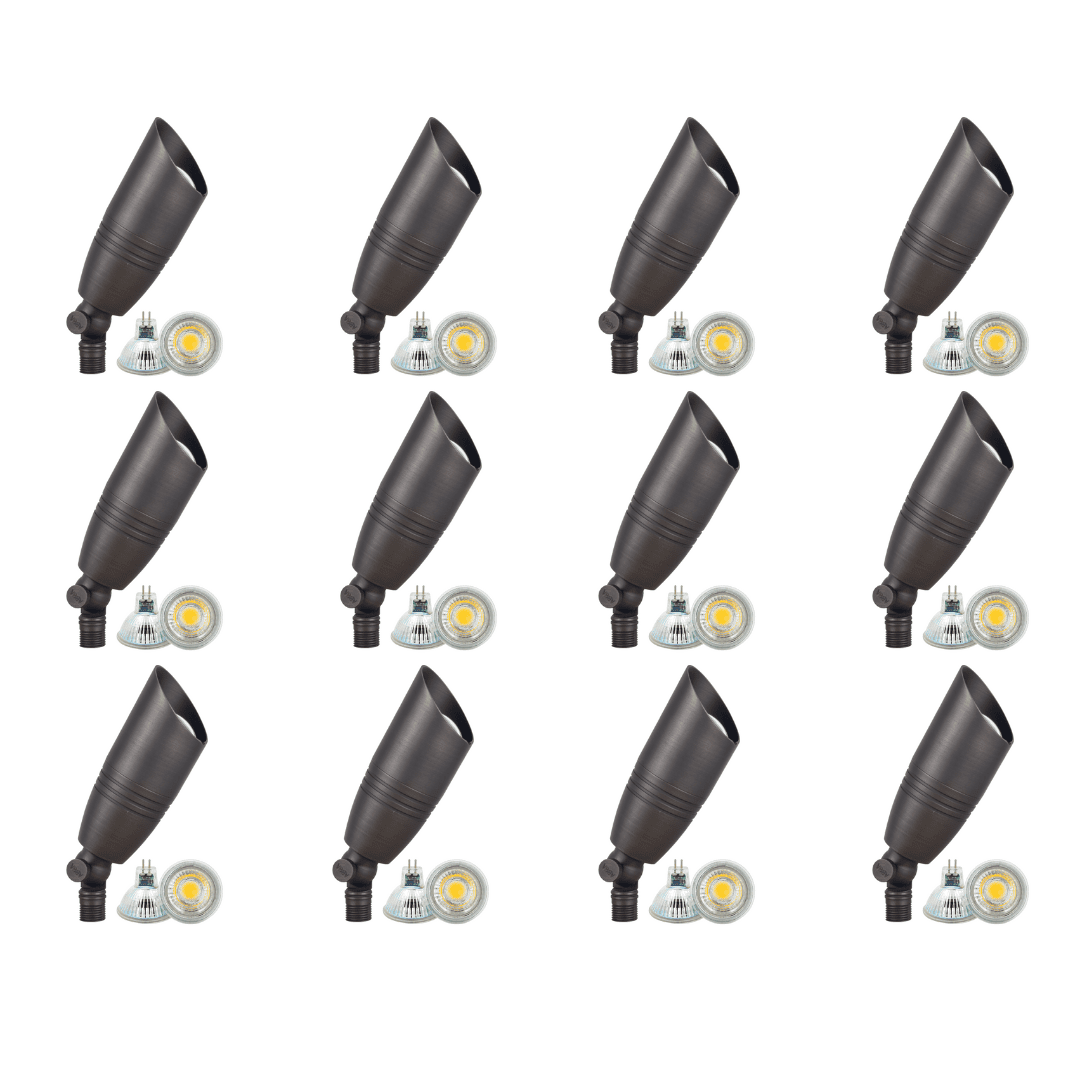 SPB06 4x/8x/12x Package Low Voltage LED Outdoor Landscape Spotlight with 5W 3000K Bulb