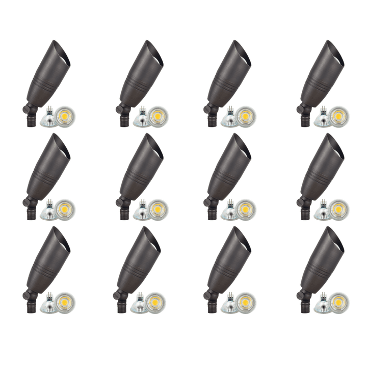 SPB06 4x/8x/12x Package Low Voltage LED Outdoor Landscape Spotlight with 5W 3000K Bulb