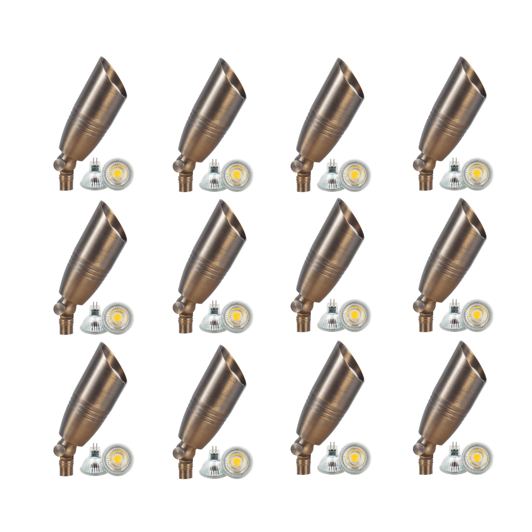 SPB06 4x/8x/12x Package Low Voltage LED Outdoor Landscape Spotlight with 5W 3000K Bulb