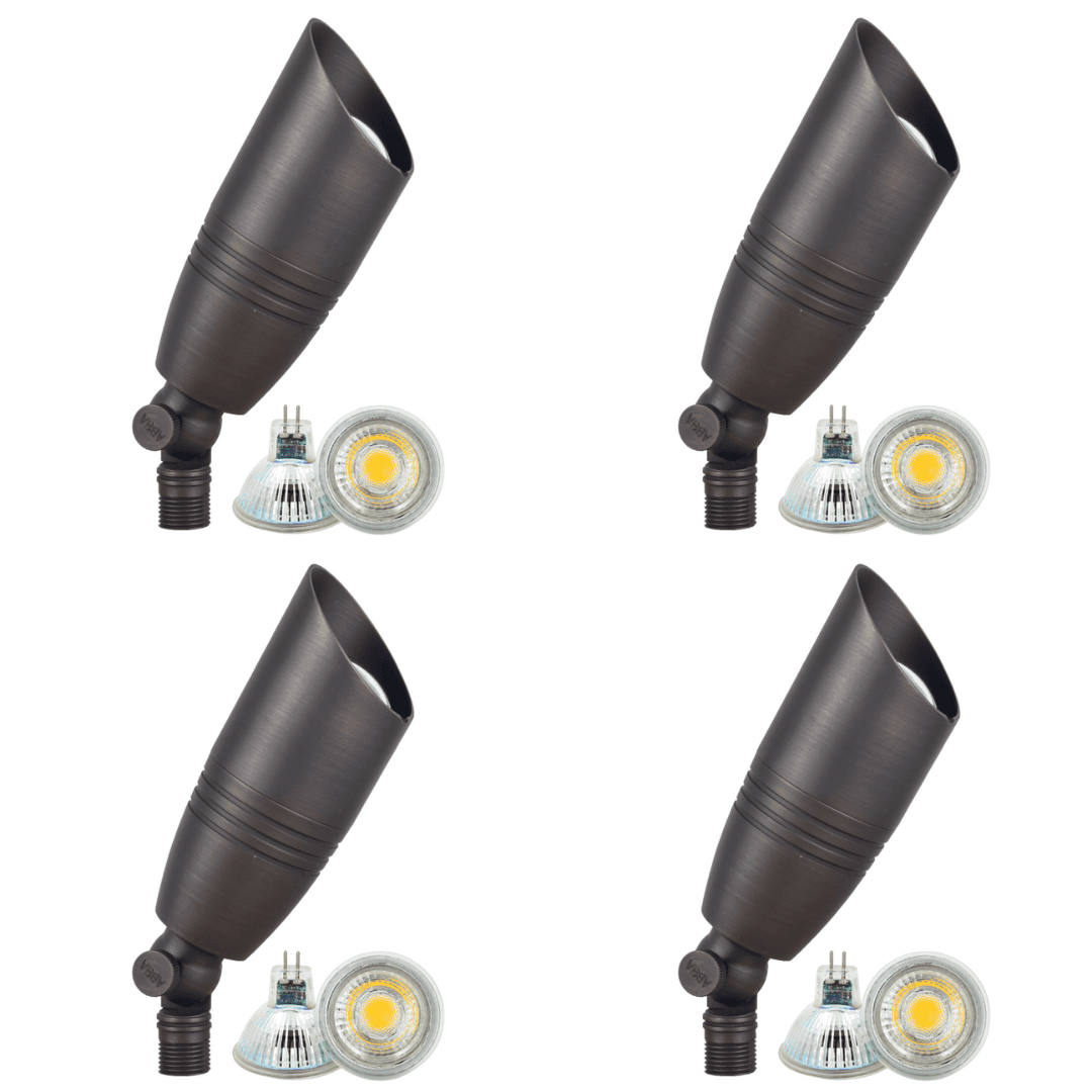 SPB06 4x/8x/12x Package Low Voltage LED Outdoor Landscape Spotlight with 5W 3000K Bulb