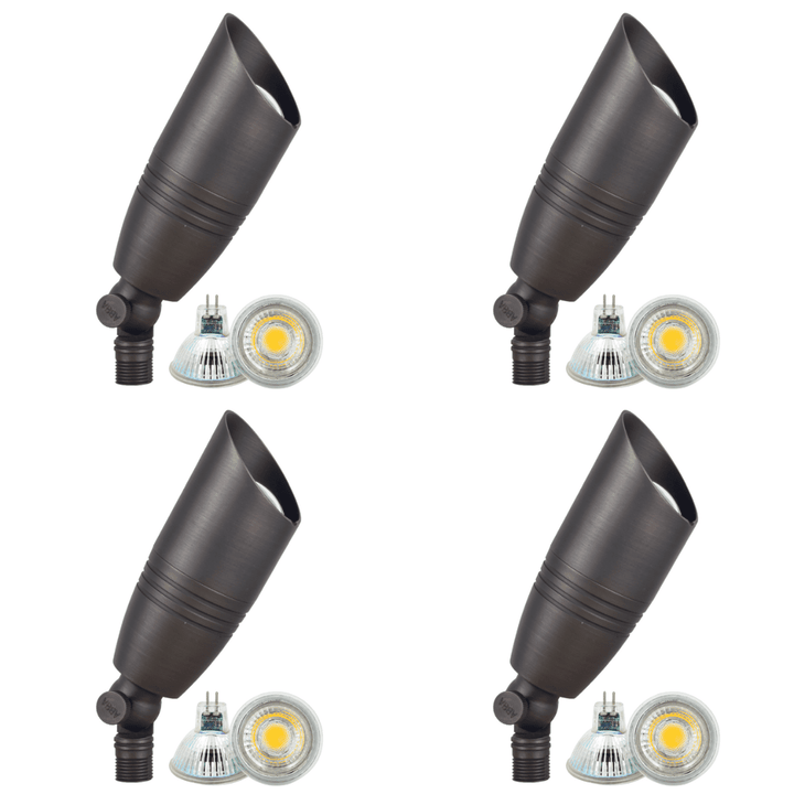 SPB06 4x/8x/12x Package Low Voltage LED Outdoor Landscape Spotlight with 5W 3000K Bulb
