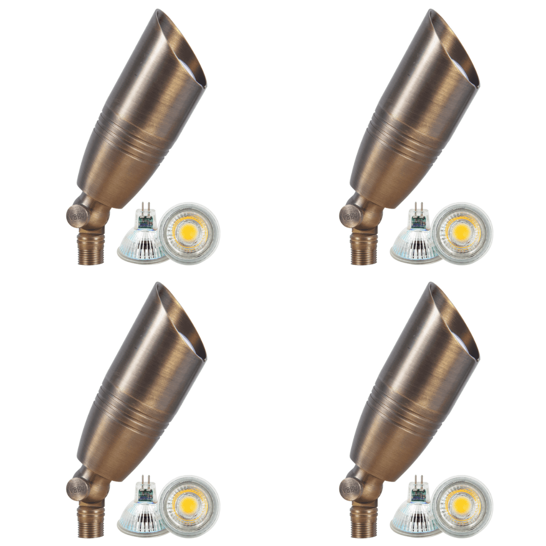 SPB06 4x/8x/12x Package Low Voltage LED Outdoor Landscape Spotlight with 5W 3000K Bulb