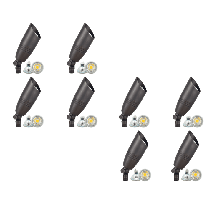 SPB06 4x/8x/12x Package Low Voltage LED Outdoor Landscape Spotlight with 5W 3000K Bulb