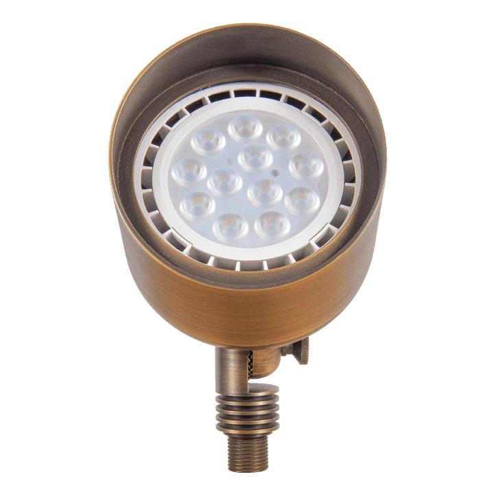 SPB07 Brass PAR36 Outdoor Flood Light Low Voltage LED Landscape Lighting - Kings Outdoor Lighting