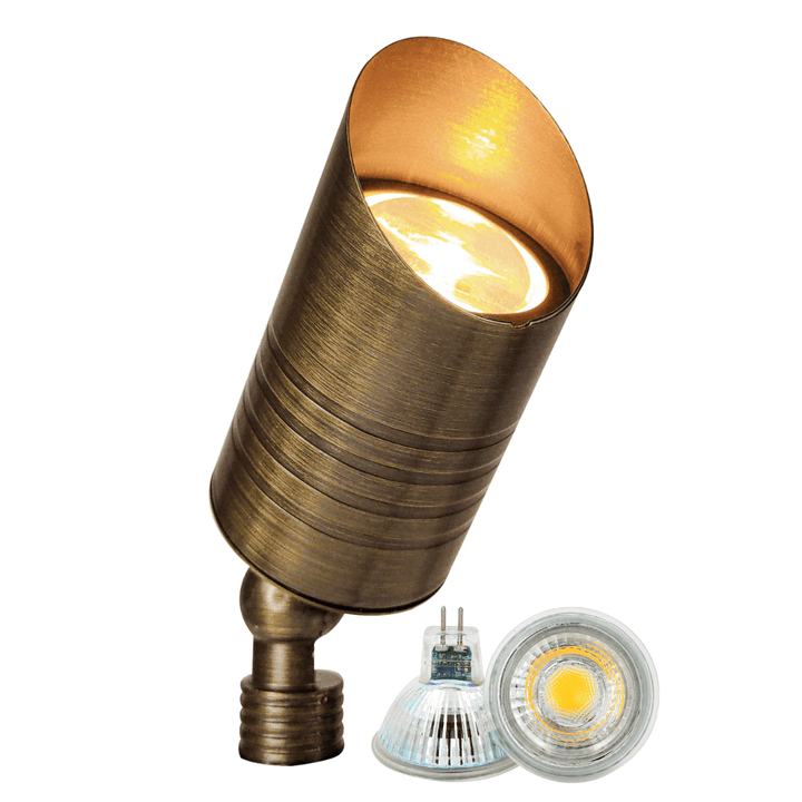 SPB09 4x/8x/12x Package with 5W 3000K Bulb Low Voltage LED Outdoor Landscape Spotlight