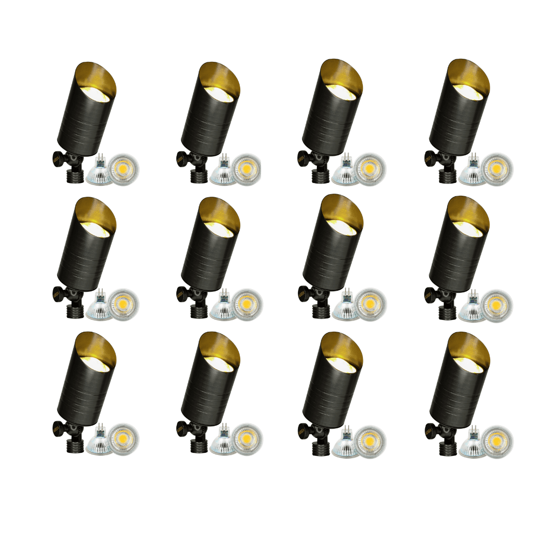 SPB09 4x/8x/12x Package with 5W 3000K Bulb Low Voltage LED Outdoor Landscape Spotlight