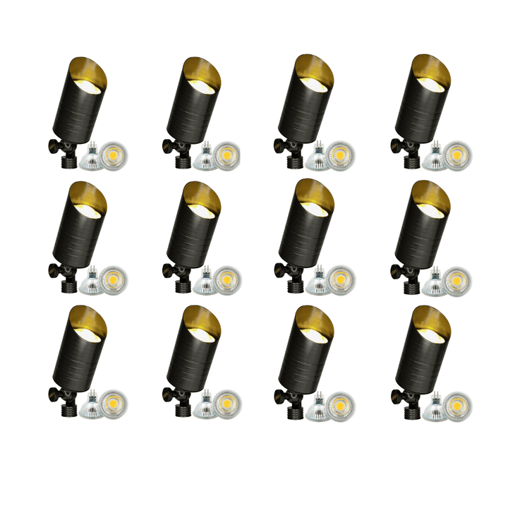 SPB09 4x/8x/12x Package with 5W 3000K Bulb Low Voltage LED Outdoor Landscape Spotlight