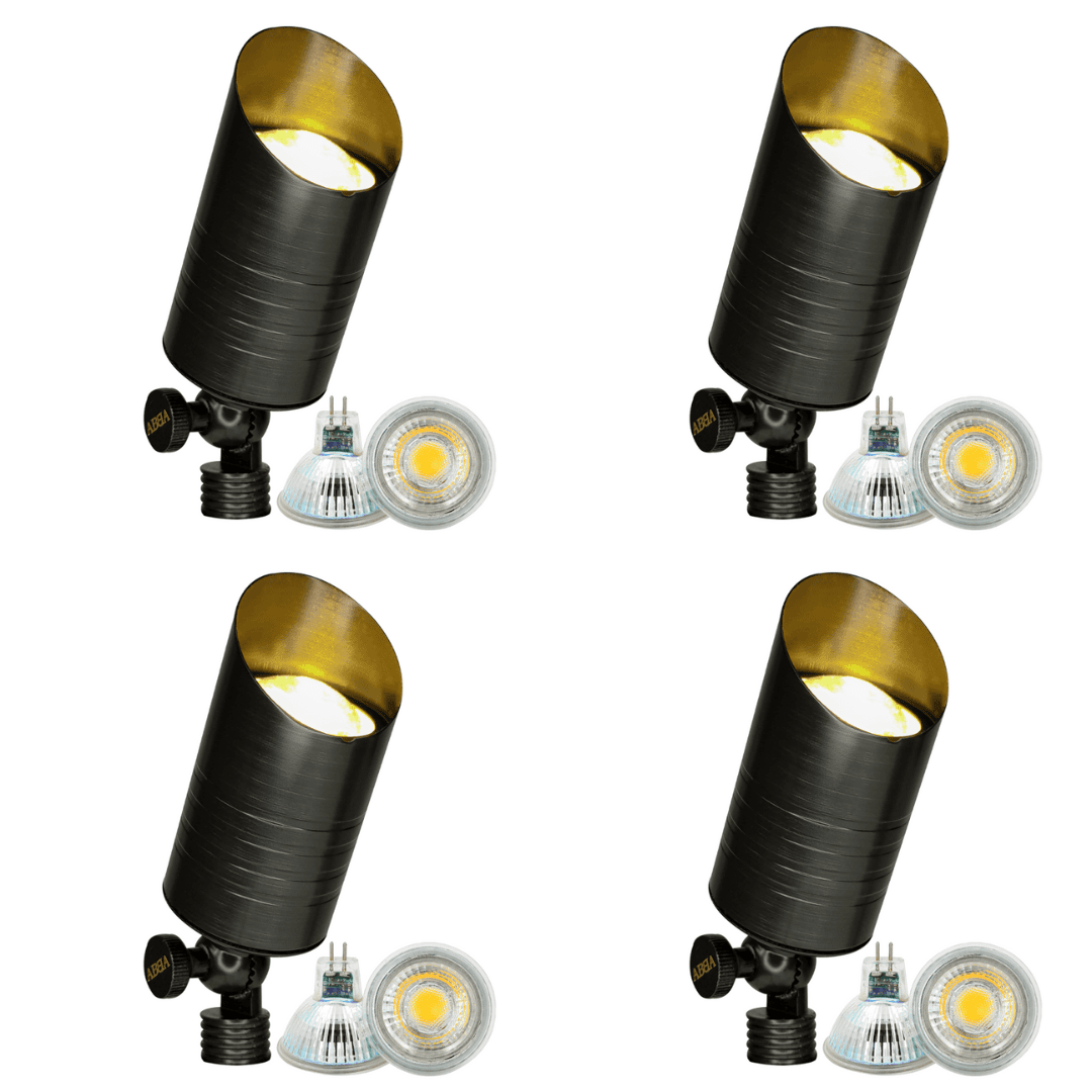 SPB09 4x/8x/12x Package with 5W 3000K Bulb Low Voltage LED Outdoor Landscape Spotlight