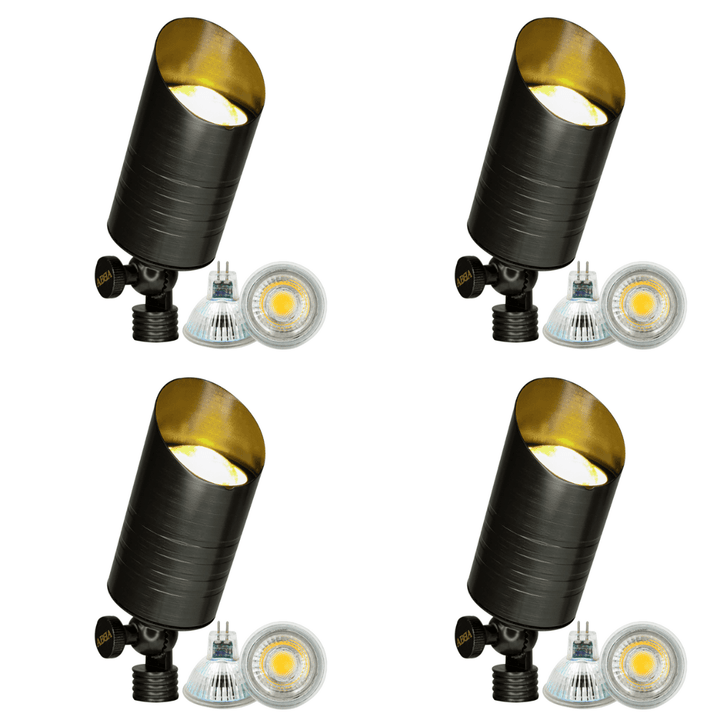 SPB09 4x/8x/12x Package with 5W 3000K Bulb Low Voltage LED Outdoor Landscape Spotlight