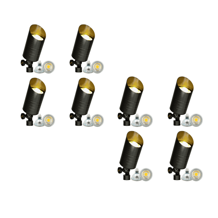 SPB09 4x/8x/12x Package with 5W 3000K Bulb Low Voltage LED Outdoor Landscape Spotlight