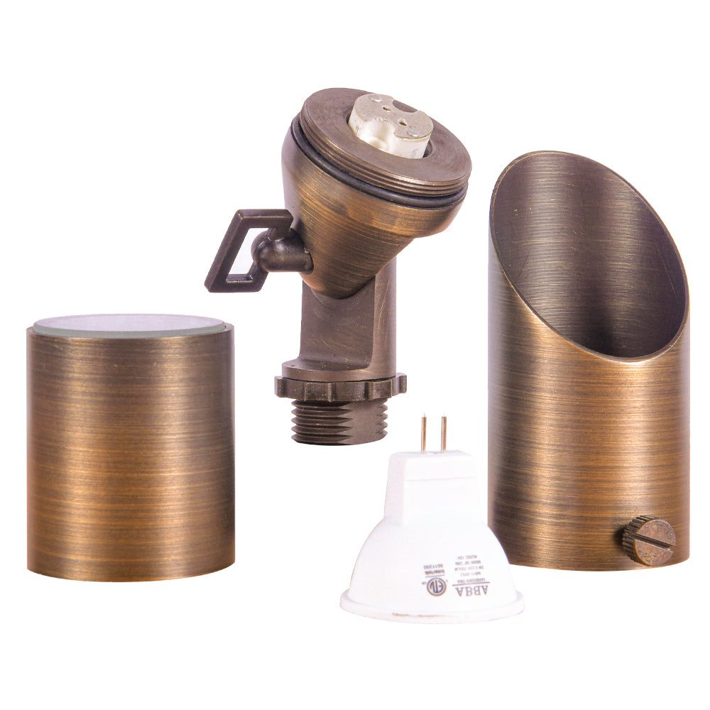 SPB11 Cast Brass Spot Light | Lamp Ready Low Voltage Landscape Light - Sun Bright Lighting