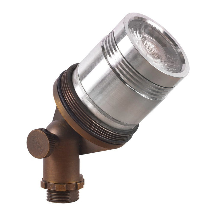 SPB12 Cast Brass Spot Light | 3W-12W Integrated LED Low Voltage Landscape Light - Sun Bright Lighting