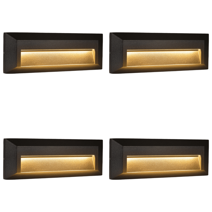 STA04 4x/8x/12x Package 3+3W 3CCT 3000K/4000K/5000K Low Voltage Cast Aluminum Rectangular Surface Mount LED Step or Deck Light