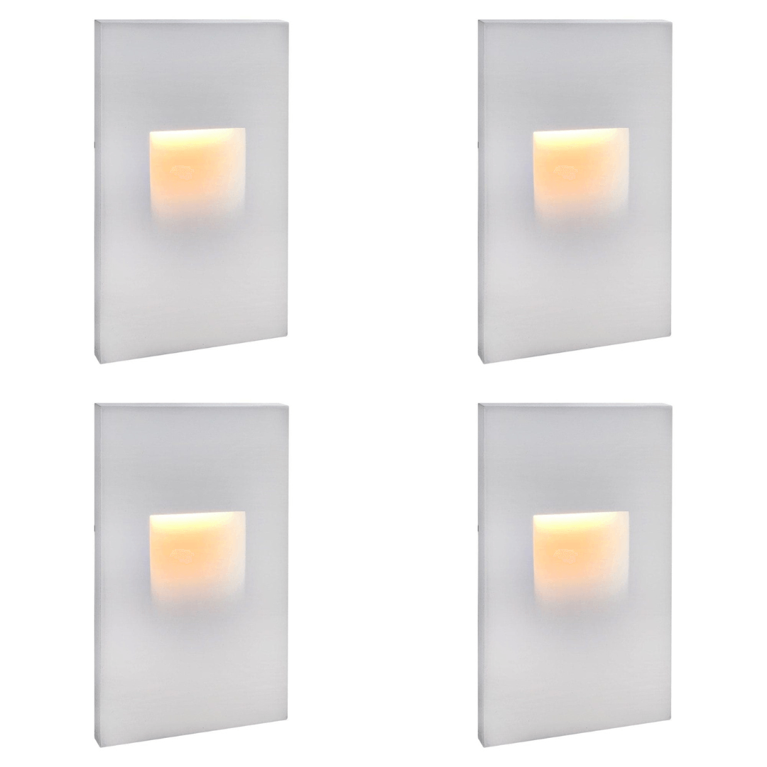 STA06 4x/8x/12x Package 3.5W 3000K Warm White Integrated Rectangular Waterproof Vertical LED Stair Step Light Wall Lighting Fixture