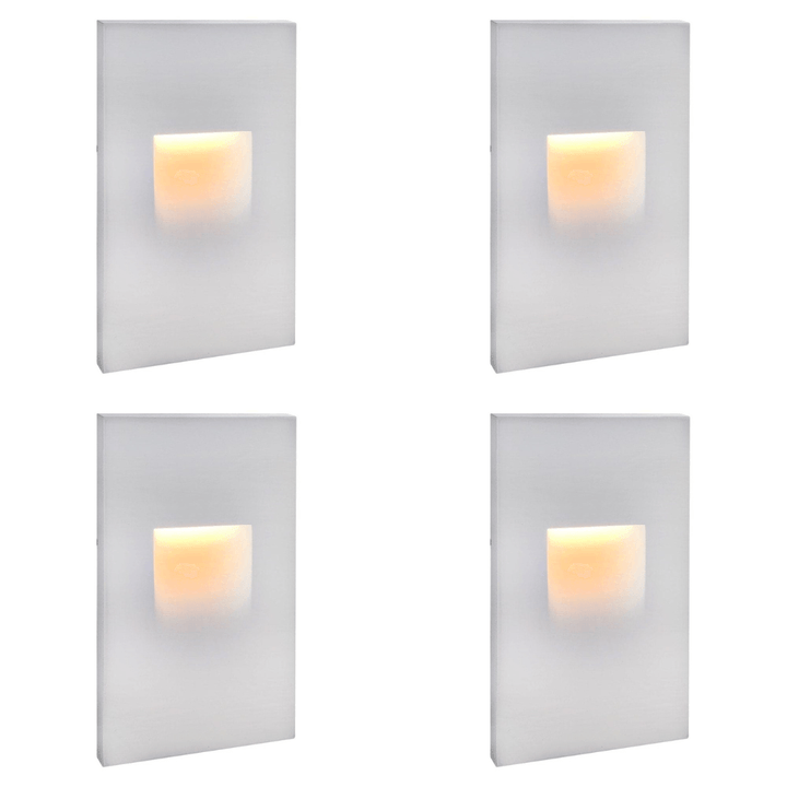 STA06 4x/8x/12x Package 3.5W 3000K Warm White Integrated Rectangular Waterproof Vertical LED Stair Step Light Wall Lighting Fixture