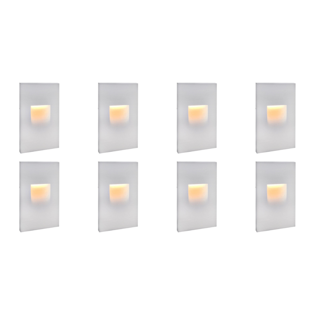 STA06 4x/8x/12x Package 3.5W 3000K Warm White Integrated Rectangular Waterproof Vertical LED Stair Step Light Wall Lighting Fixture