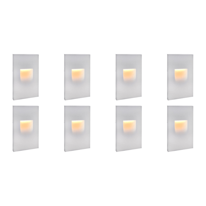STA06 4x/8x/12x Package 3.5W 3000K Warm White Integrated Rectangular Waterproof Vertical LED Stair Step Light Wall Lighting Fixture