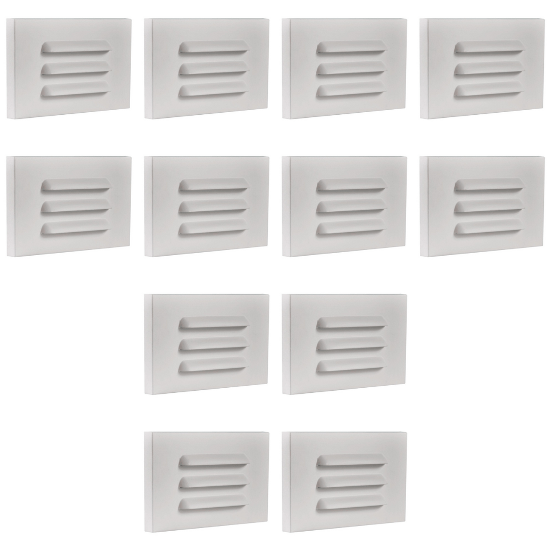 STA11 4x/8x/12x Package 3.5W 3000K Warm White Integrated Rectangular Waterproof Horizontal LED Step Light Wall Lighting Fixture