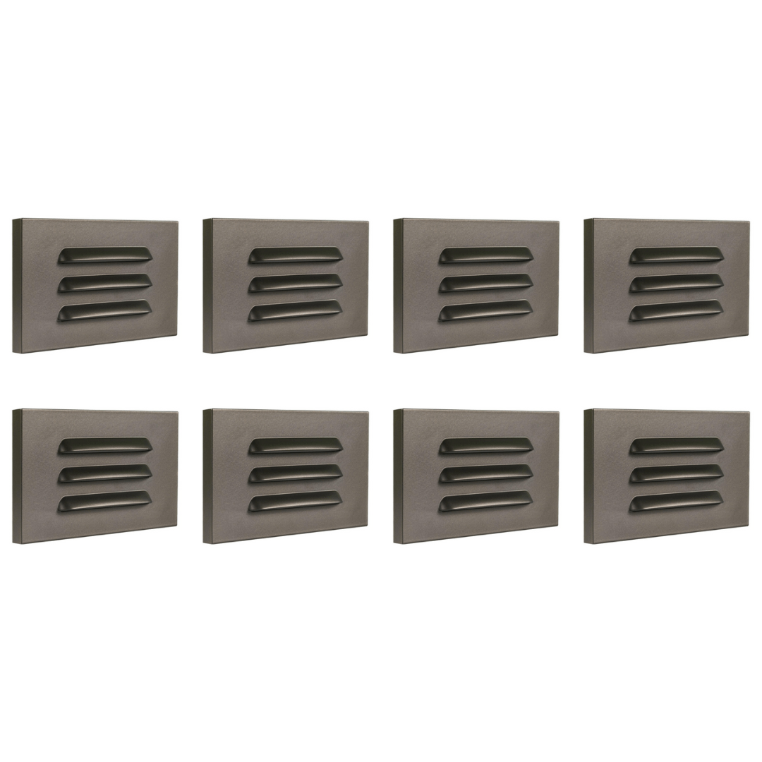 STA11 4x/8x/12x Package 3.5W 3000K Warm White Integrated Rectangular Waterproof Horizontal LED Step Light Wall Lighting Fixture
