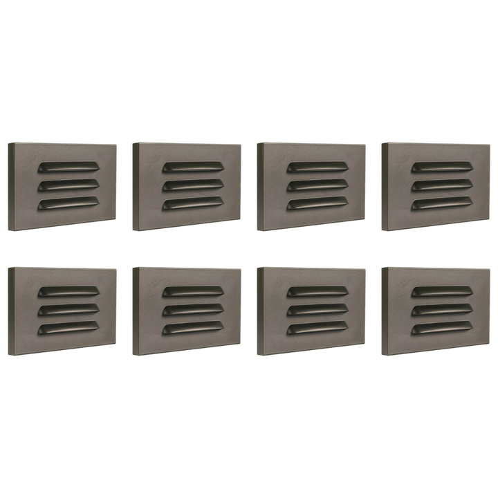 STA11 4x/8x/12x Package 3.5W 3000K Warm White Integrated Rectangular Waterproof Horizontal LED Step Light Wall Lighting Fixture