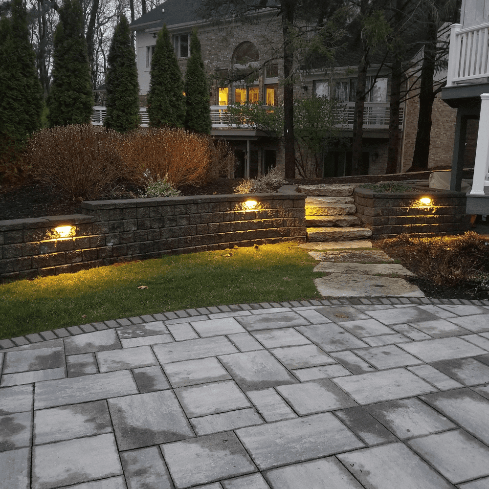 STB12 Brass LED Retaining Wall Light Low Voltage Hardscape Paver Lighting.