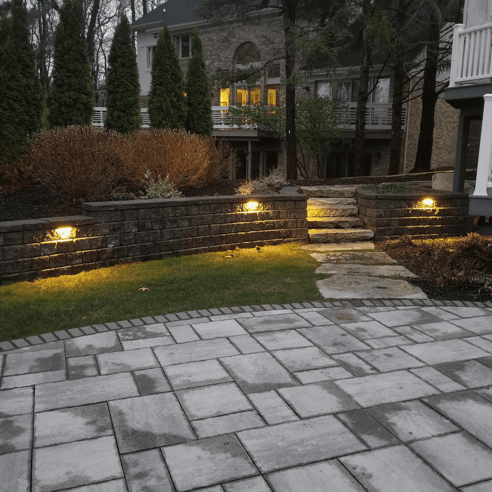 STB12 Brass LED Retaining Wall Light Low Voltage Hardscape Paver Lighting.