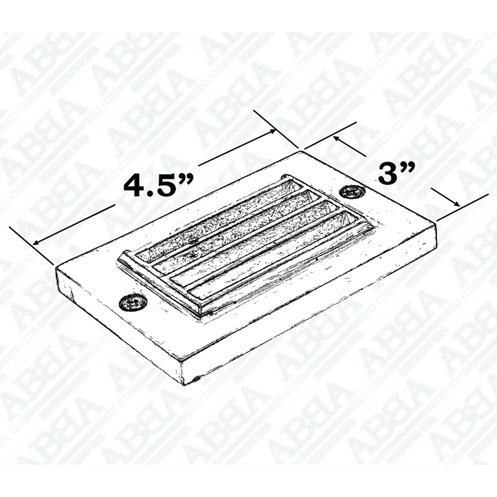 STB07 2W LED Surface Mounted Horizontal Step Light Indoor-Outdoor Lighting.