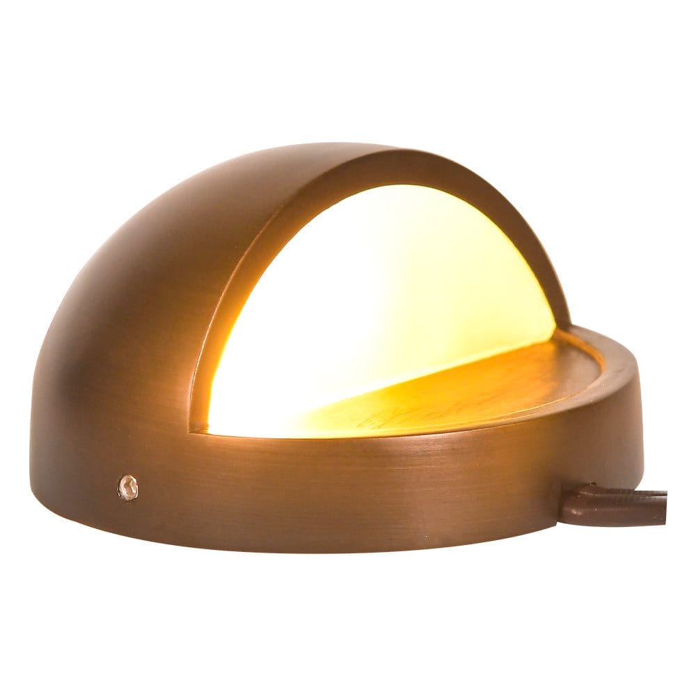STB09 Cast Brass Deck Light | Lamp Ready Low Voltage Landscape Light - Sun Bright Lighting